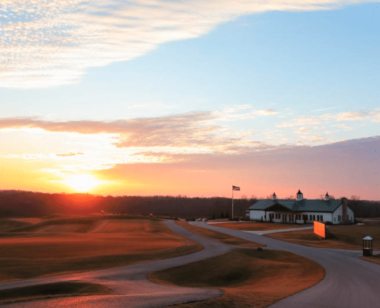golf resort sunset